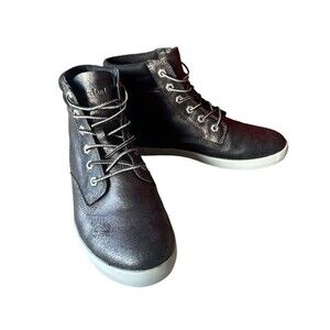 Timberland Women's Size 9.5 Dausette Sneaker Boots Anthracite Black Leather